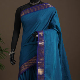 Blue - kandangi chettinad cotton saree with border 92