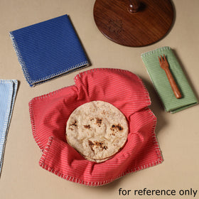  Blue Kantha Stitch Cotton Hand Embroidery Table Napkin 12