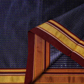 Blue - karnataka weave cotton khun fabric 15 - handcrafted