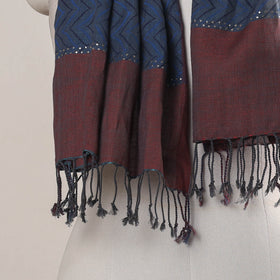  Triangle Karomi Jamdani Handwoven Silk Stole from Bengal 