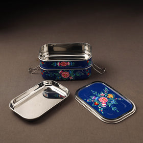 Kashmir enamelware floral handpainted stainless steel 2