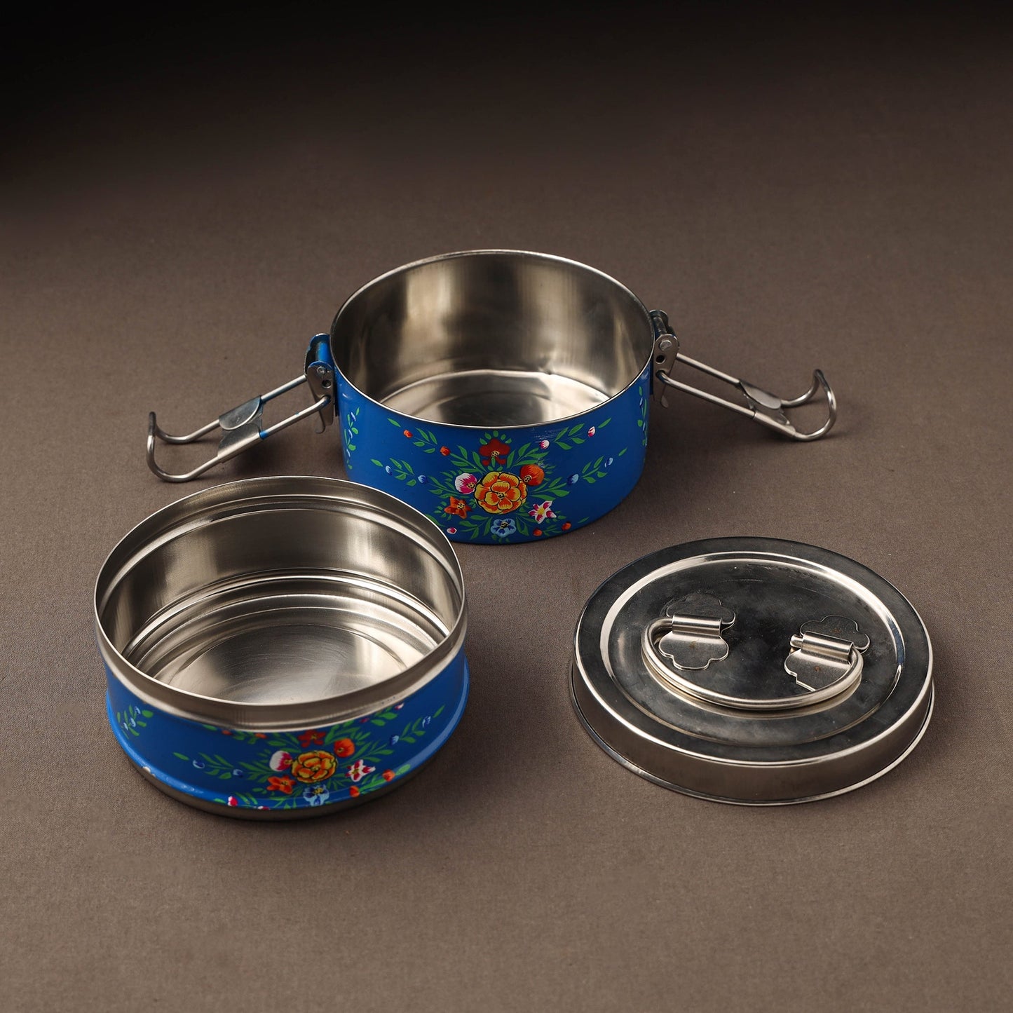 Kashmir enamelware floral handpainted stainless steel 2