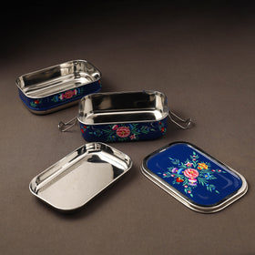 Kashmir enamelware floral handpainted stainless steel 2