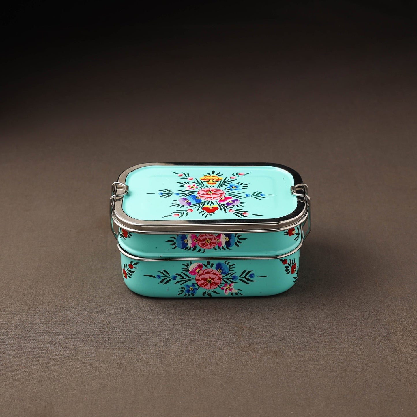 Kashmir enamelware floral handpainted stainless steel 2
