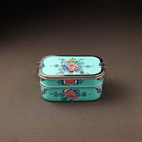 Kashmir enamelware floral handpainted stainless steel 2