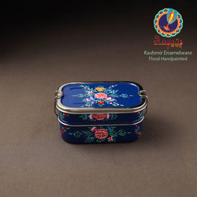 Kashmir enamelware floral handpainted stainless steel 2