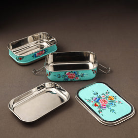 Kashmir enamelware floral handpainted stainless steel 2