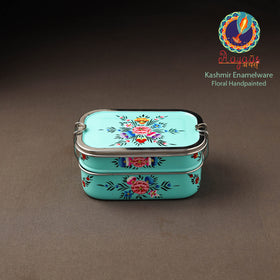 Kashmir enamelware floral handpainted stainless steel 2