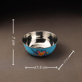 Kashmir enamelware floral handpainted stainless steel
