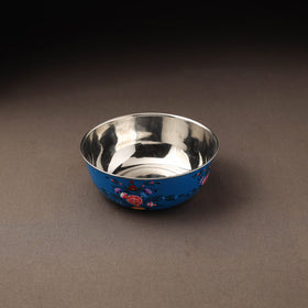 Kashmir enamelware floral handpainted stainless steel