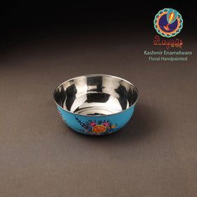 Kashmir enamelware floral handpainted stainless steel