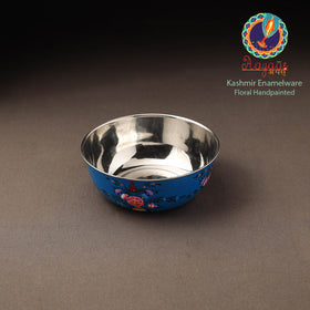 Kashmir enamelware floral handpainted stainless steel