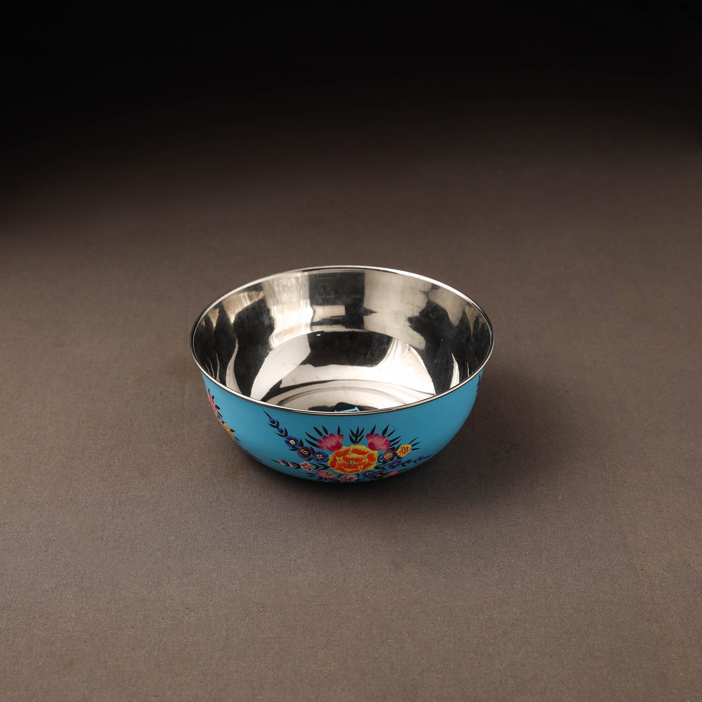 Kashmir enamelware floral handpainted stainless steel
