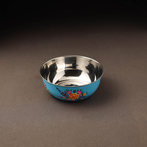 Kashmir enamelware floral handpainted stainless steel