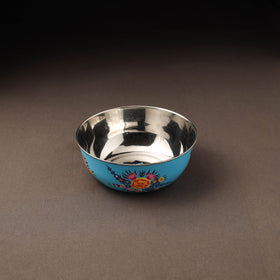 Kashmir enamelware floral handpainted stainless steel