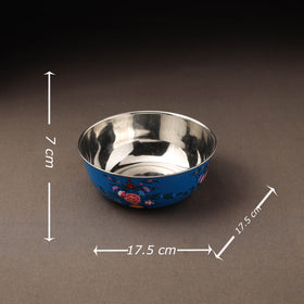 Kashmir enamelware floral handpainted stainless steel