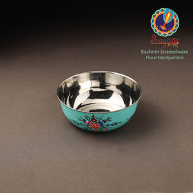 Kashmir enamelware floral handpainted stainless steel
