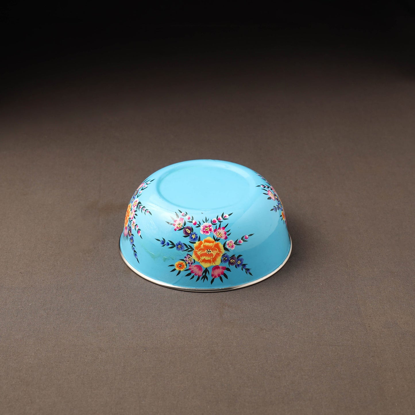 Kashmir enamelware floral handpainted stainless steel