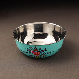 Kashmir enamelware floral handpainted stainless steel