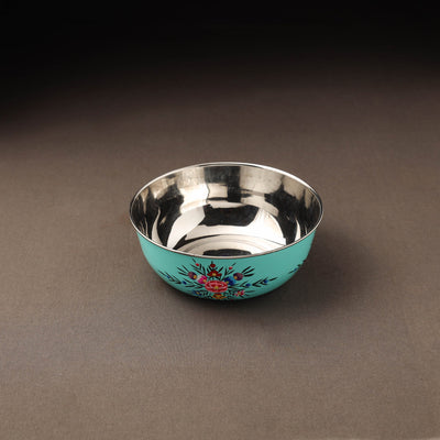 Kashmir enamelware floral handpainted stainless steel