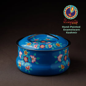  Floral Handpainted Enamelware Stainless Steel Casserole 