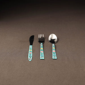 Kashmir enamelware floral handpainted stainless steel