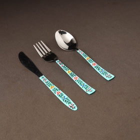 Kashmir enamelware floral handpainted stainless steel