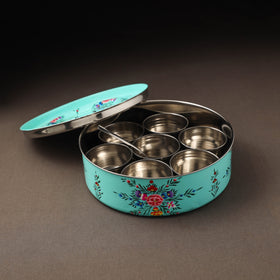 Kashmir enamelware floral handpainted stainless steel