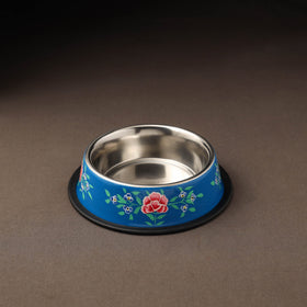 Kashmir enamelware floral handpainted stainless steel pet