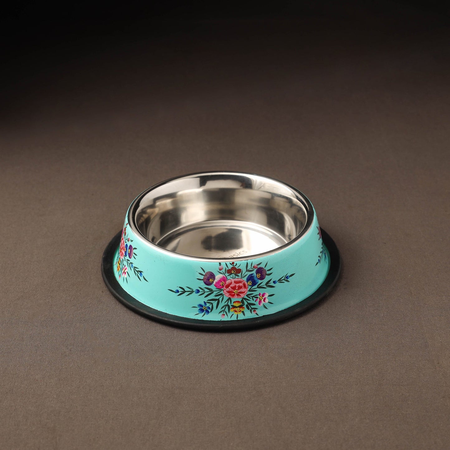 Kashmir enamelware floral handpainted stainless steel pet