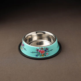 Kashmir enamelware floral handpainted stainless steel pet