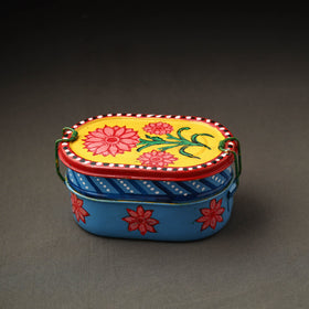 Buy Kavad Handpainted Stainless Steel 2 Tier Capsule Shape Lunch Box (6 X 4 in) 01 Online at iTokri.com