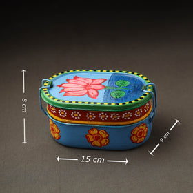 Buy Kavad Handpainted Stainless Steel 2 Tier Capsule Shape Lunch Box (6 X 4 in) 03 Online at iTokri.com