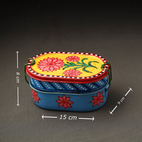 Buy Kavad Handpainted Stainless Steel 2 Tier Capsule Shape Lunch Box (6 X 4 in) 01 Online at iTokri.com