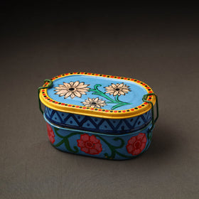 Buy Kavad Handpainted Stainless Steel 2 Tier Capsule Shape Lunch Box (6 X 4 in) 02 Online at iTokri.com