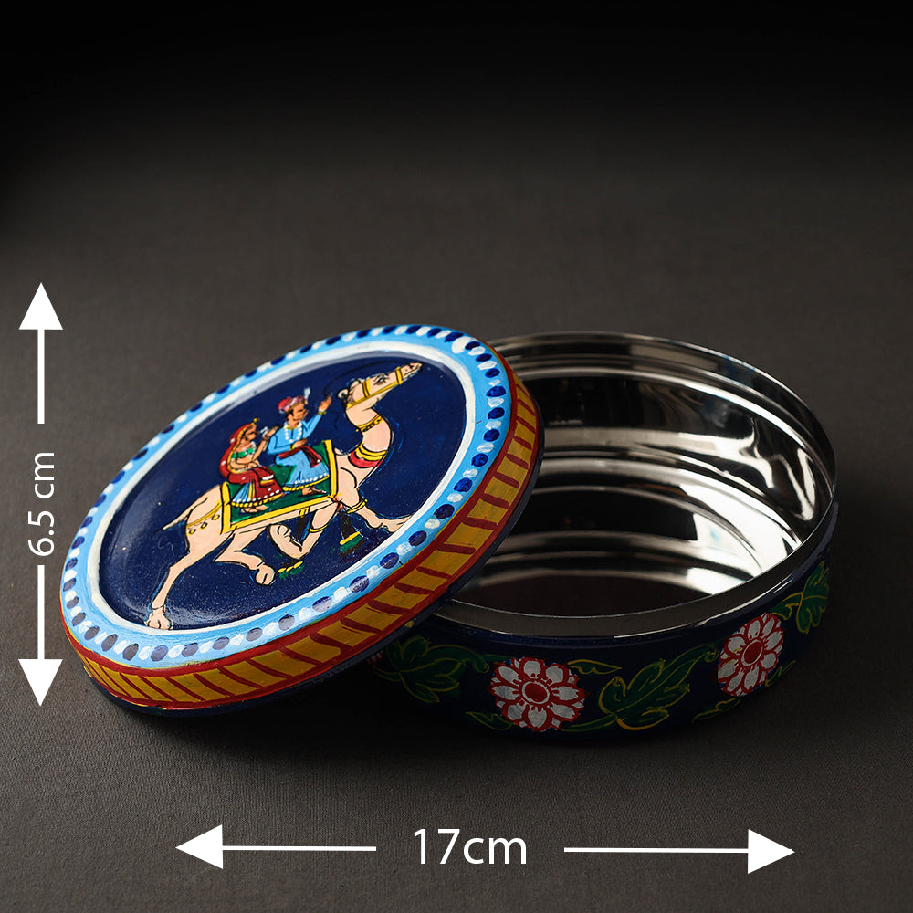  Kavad Handpainted Stainless Steel Chapati Box 