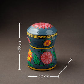 Blue Kavad Handpainted Stainless Steel Multi Utility Canister