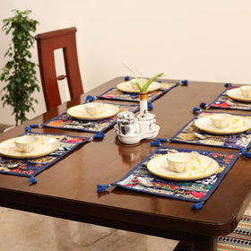 Blue - khambadiya patchwork cotton table mats (set of 6) 01