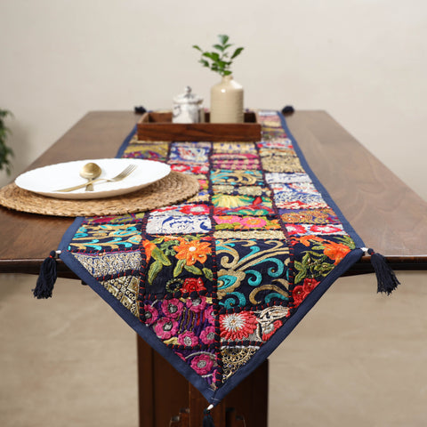 Khambadiya patchwork table runner (71 x 16 in) 10