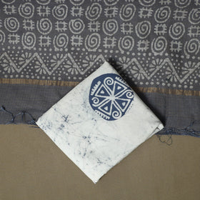 Kota doria cotton hand block batik print 3pc unstitched
