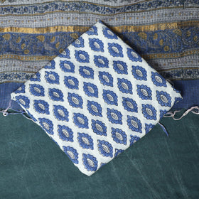 Kota doria cotton hand block sanganeri print 3pc unstitched