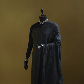 Blue - kota doria cotton hand embroidered lucknowi