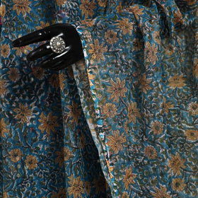 Blue - kota doria cotton sanganeri floral dupatta 26