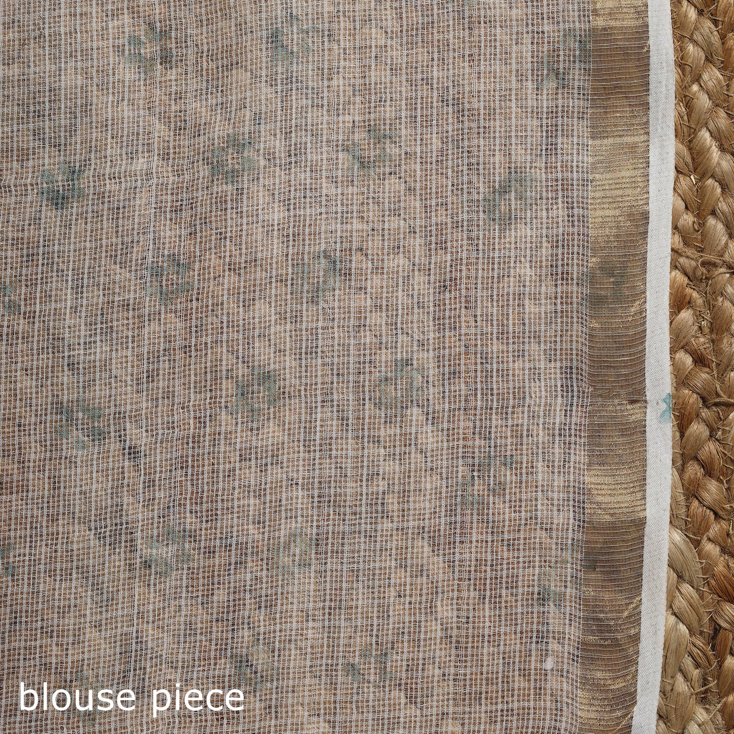 Blue - kota doria cotton sanganeri saree 11 - handcrafted