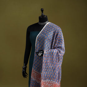 Kota doria silk cotton sanganeri floral dupatta 54