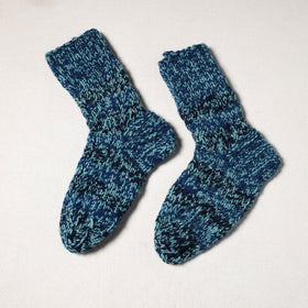 Blue - kullu karishma hand knitted angora x merino wool