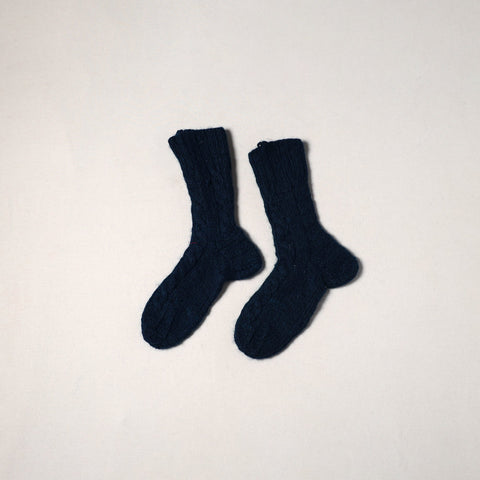 Blue - kullu karishma hand knitted angora x merino wool