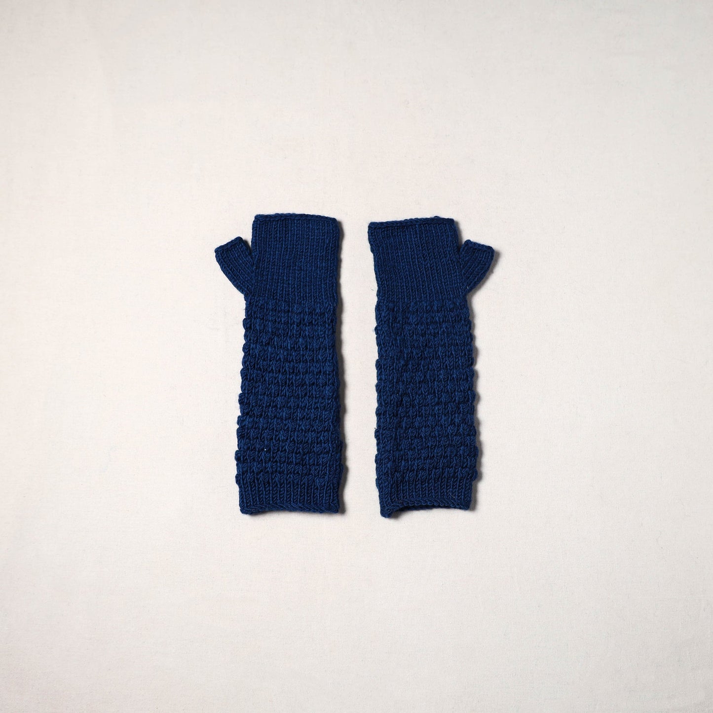 Blue - kullu karishma hand knitted merino wool gloves