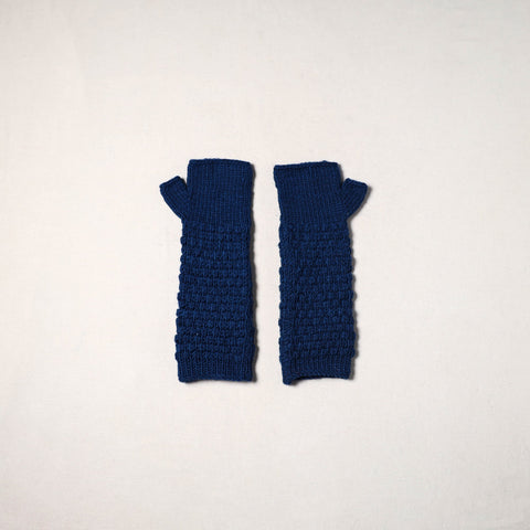 Blue - kullu karishma hand knitted merino wool gloves