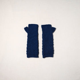 Blue - kullu karishma hand knitted merino wool gloves